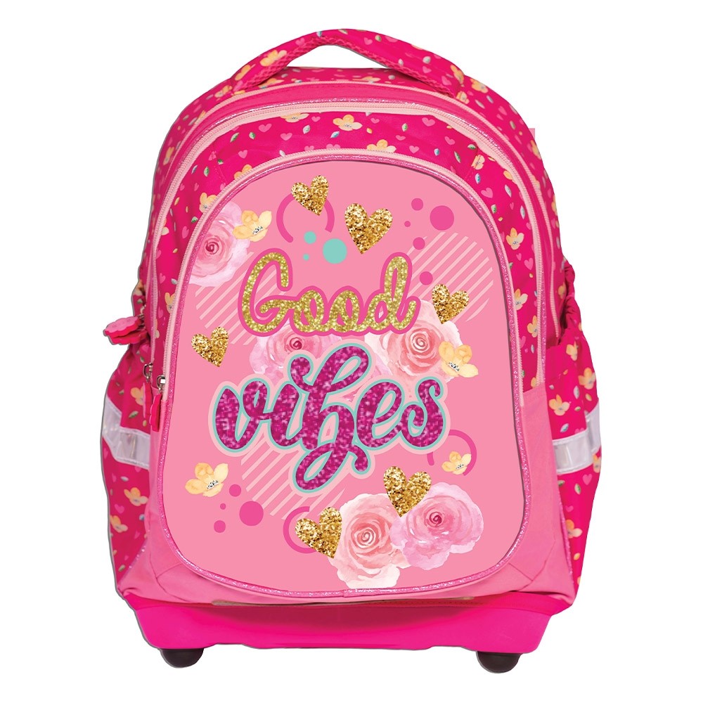 Ghiozdan ergonomic SWEET, clasele primare, compartimente spatioase, fermoare cu elemente decorative - imagine 4